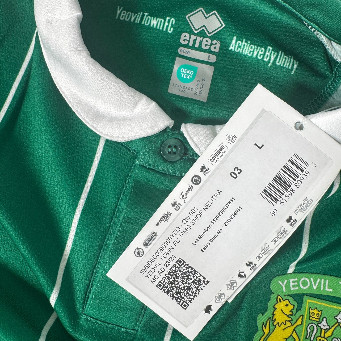 Yeovil Town 2023/2024 Home Football Shirt Large BNWT BNIB