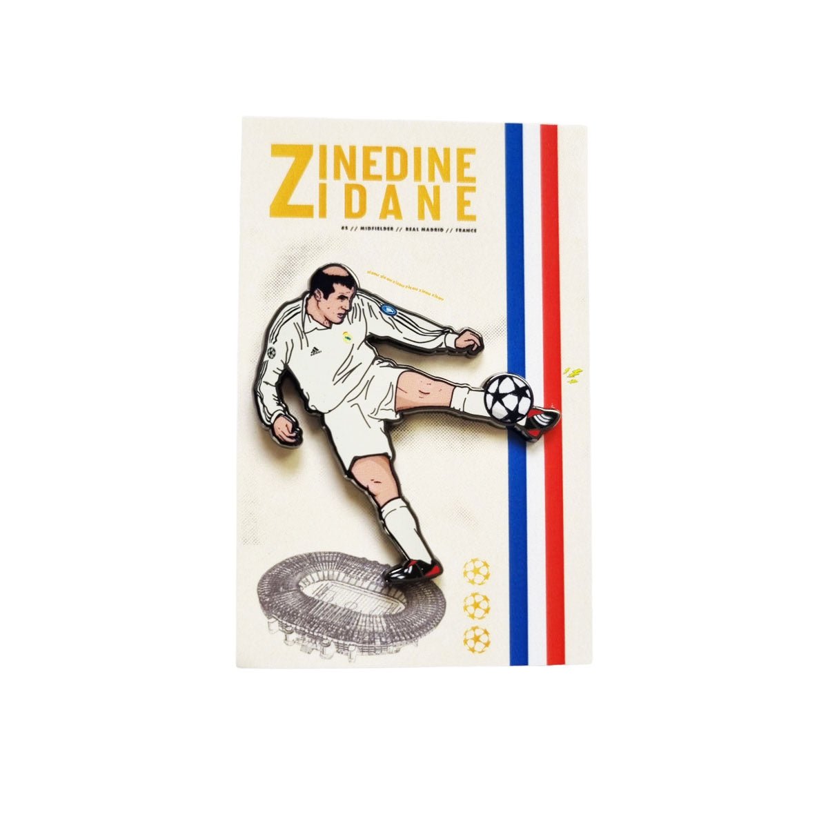 Zinedine Zidane - Real Madrid Football Icon Pin Badge